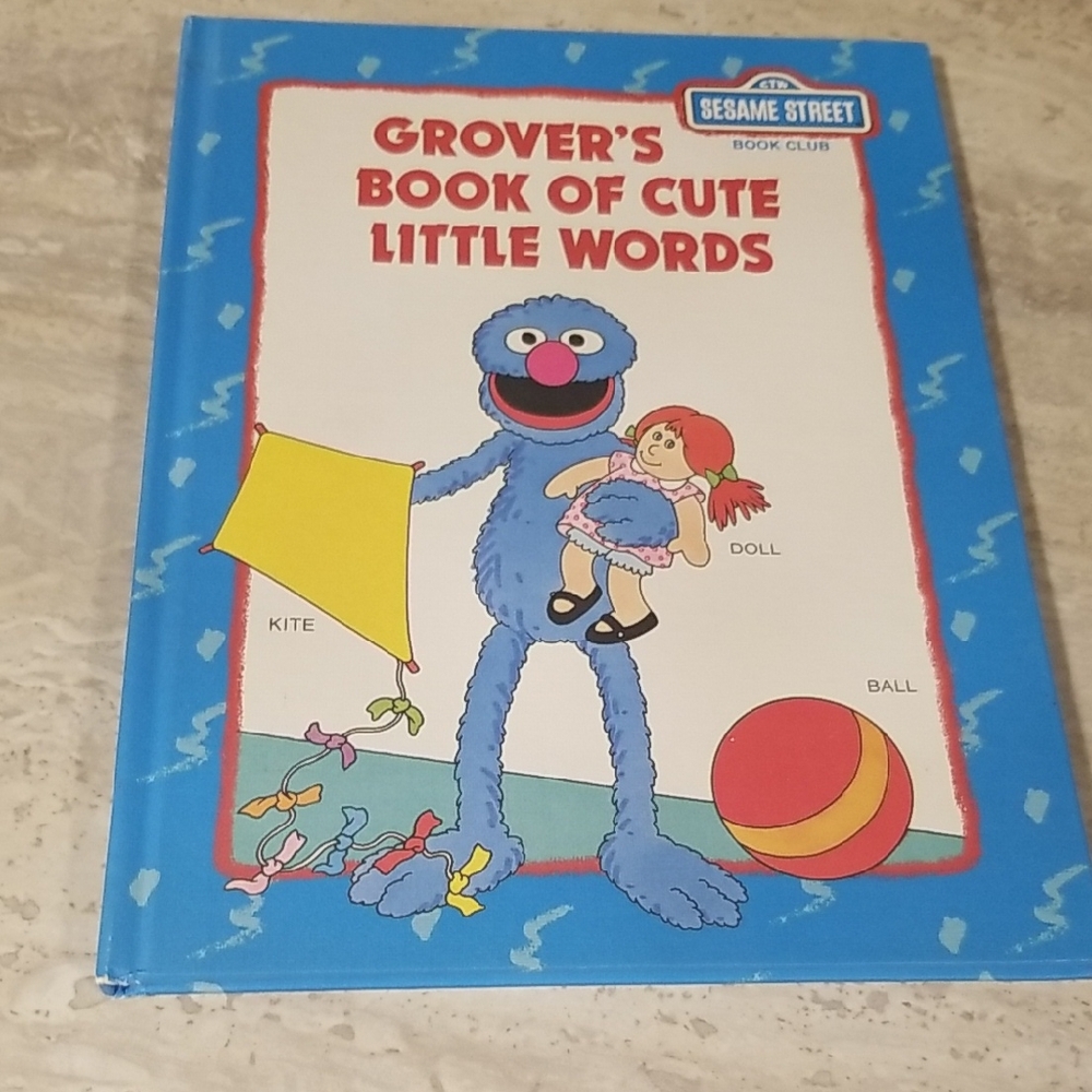 1992 Sesame Street Grover's Book of Cute Little Words